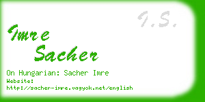 imre sacher business card